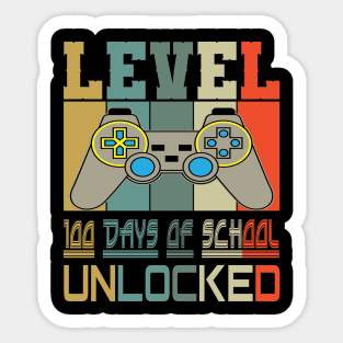 Level 100 completed 100 days of school unlocked Sticker